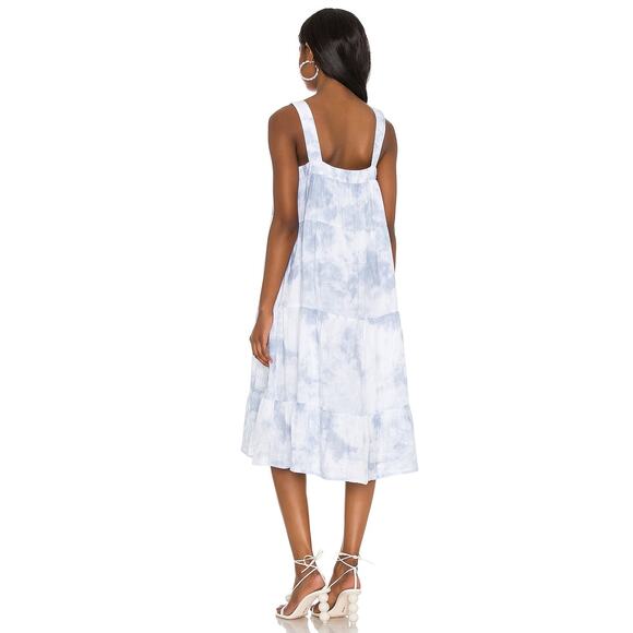 Rails Amaya Cascade Tie-Dye Sleeveless Tiered Midi Dress NWT Size Small - Picture 3 of 7